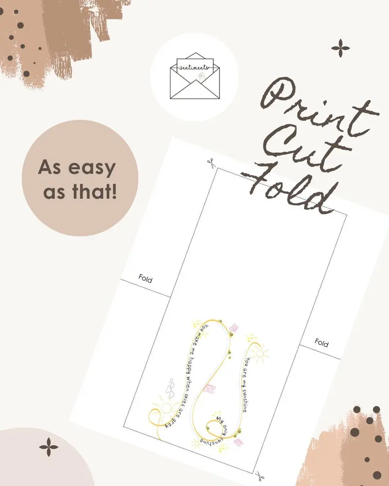 You Are My Sunshine Card — view 4