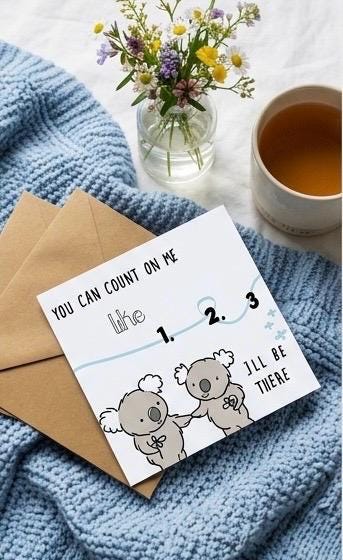 Count On Me Card Koala Friendship Card You Can Count On Me S — view 2