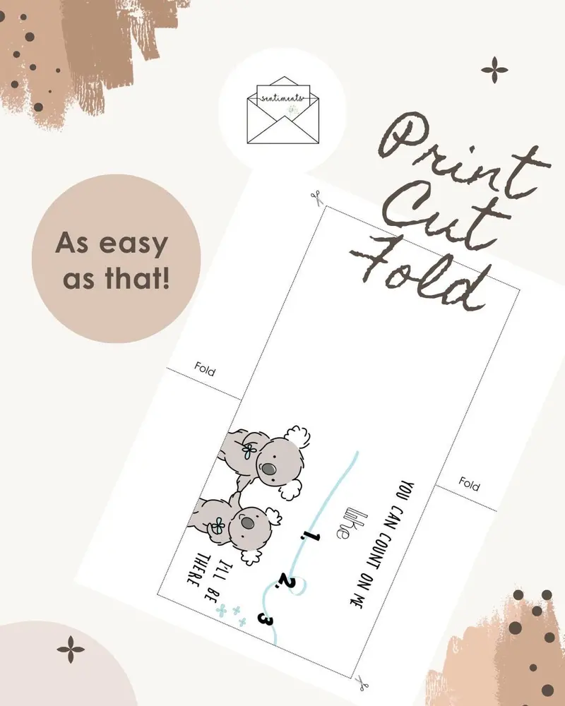Count On Me Card Koala Friendship Card You Can Count On Me S — view 4