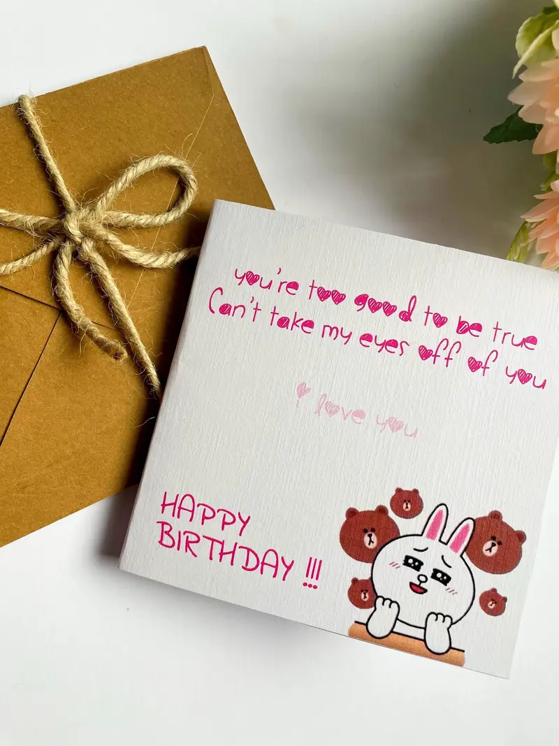 Romantic Birthday Card for Husband wife girlfriend him her T — view 2