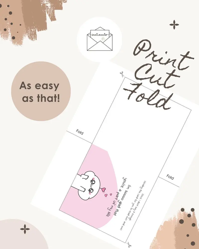 Cute Appreciation Card Im So Glad Youre Part of My Life Kawa — view 5