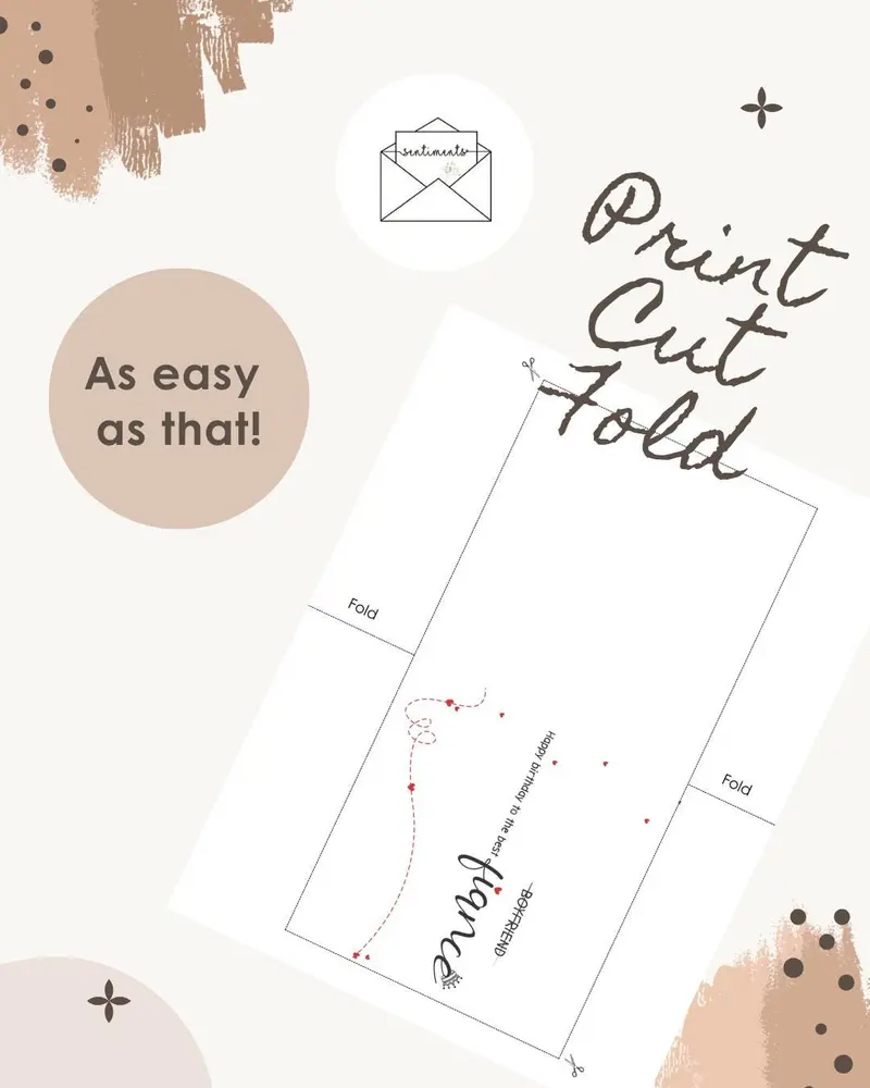 Birthday Card for Fiance Boyfriend from girlfriend Romantic  — view 4
