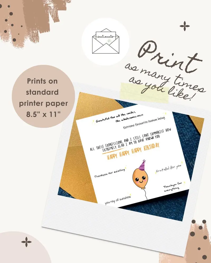 Sentimental Birthday Card Thank You for Existing Cute Happy  — view 2