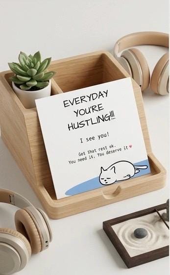 Encouragement Card Mental Health Support Burnout Gift Thinki — view 2