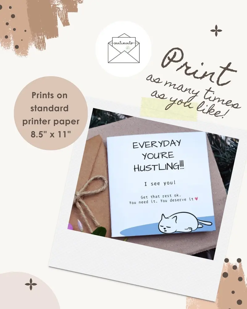 Encouragement Card Mental Health Support Burnout Gift Thinki — view 4
