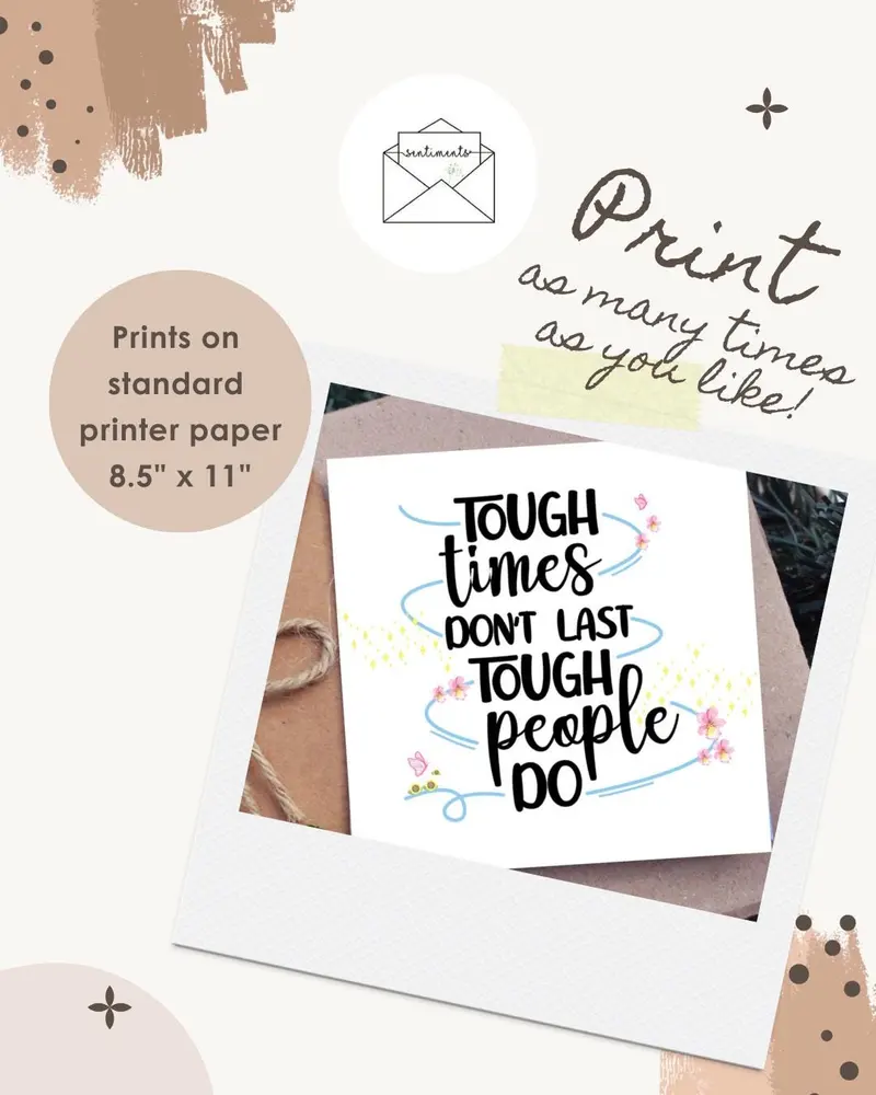 Encouragement Card Mental Health Support Tough Times Gift In — view 3