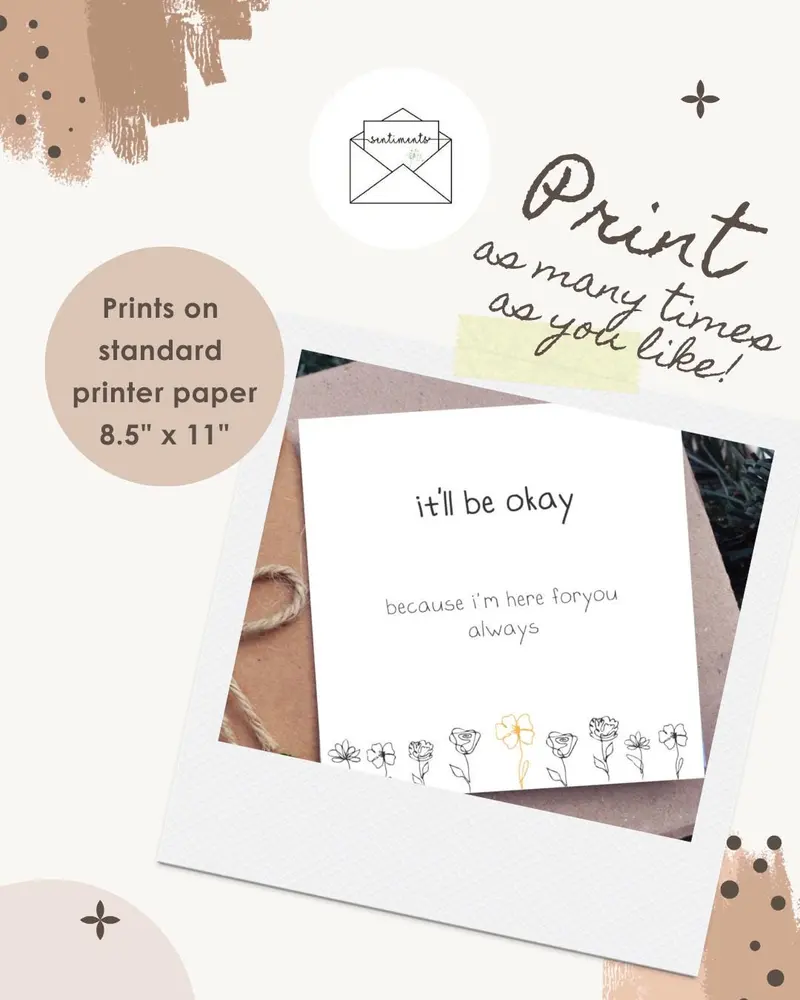 Thinking of You Card Mental Health Support Encouragement Car — view 2