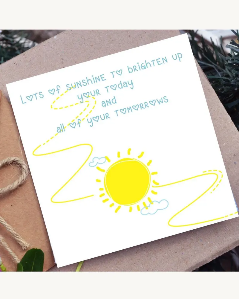 Sunshine Encouragement Card