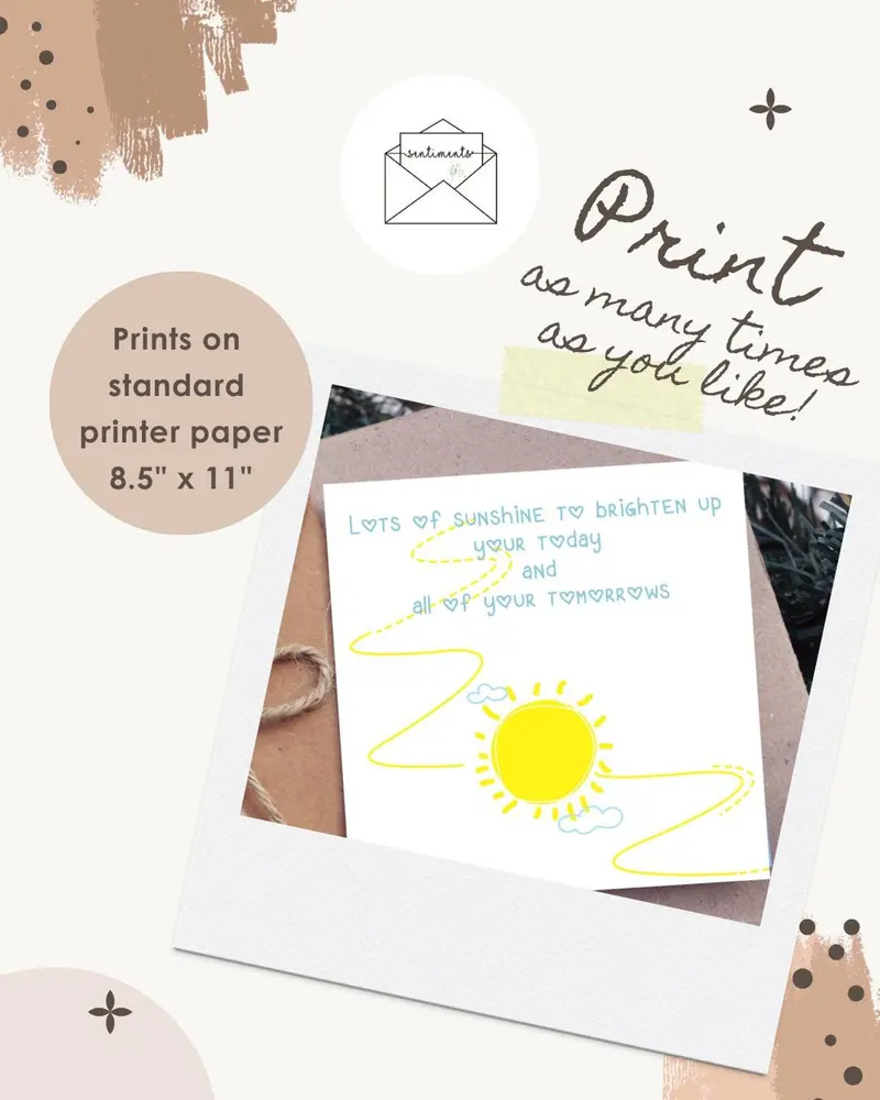 Sunshine Encouragement Card — view 2