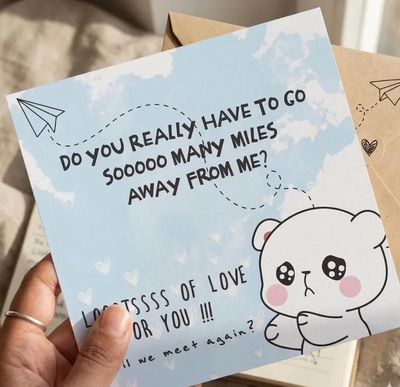 Long Distance Love Card Miss You Card for Boyfriend Girlfrie — view 2