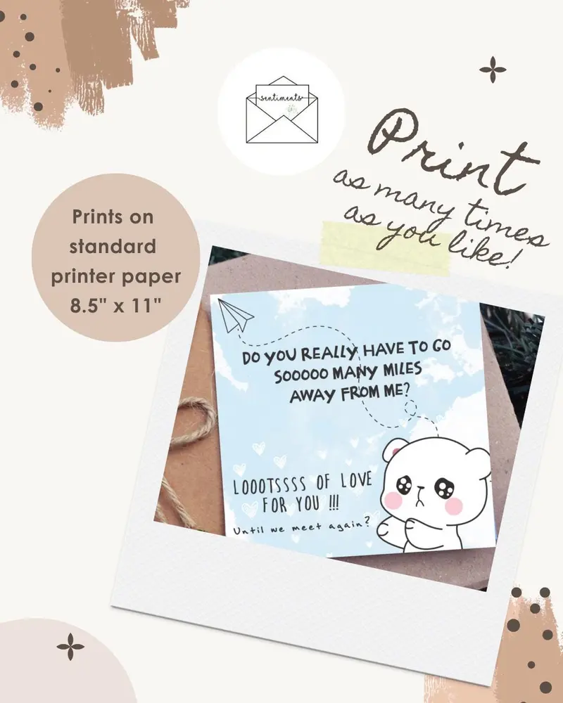Long Distance Love Card Miss You Card for Boyfriend Girlfrie — view 3