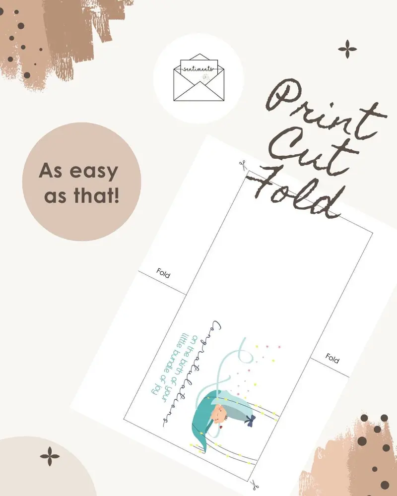 Baby Boy Card Newborn Boy Congratulations Card Baby Shower G — view 3