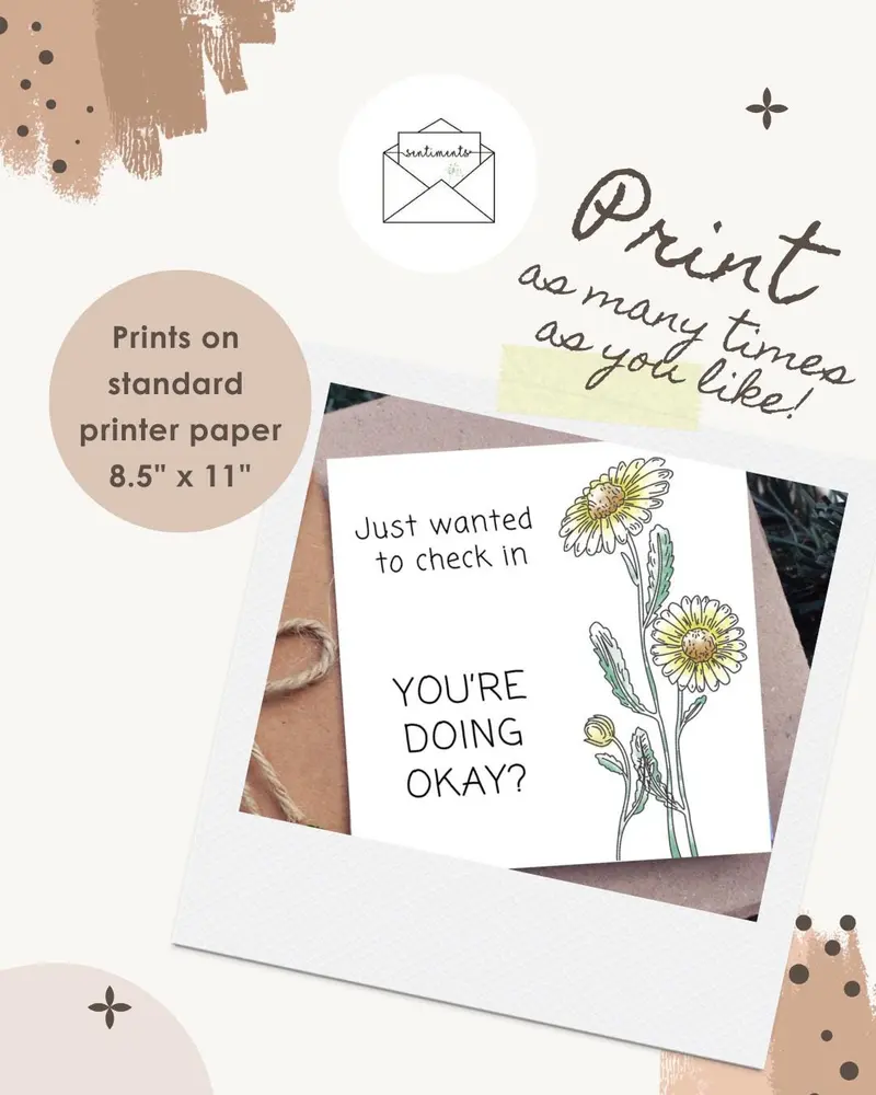 Thinking of You Card Mental Health Support Card Encouragemen — view 2