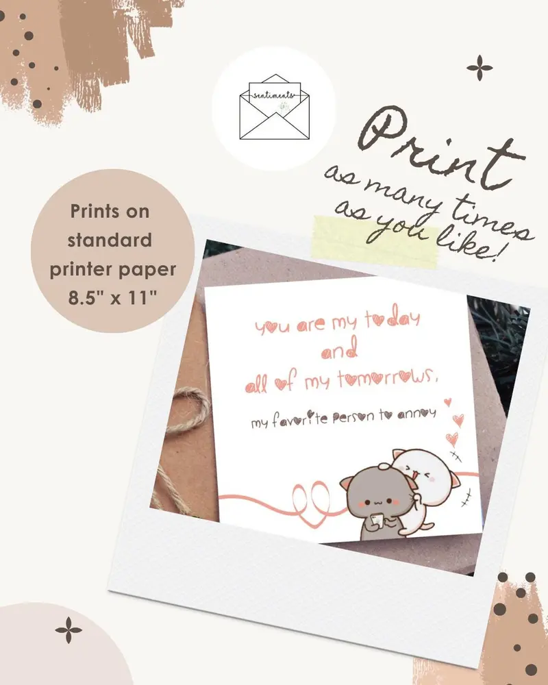 Cute Love Card for Boyfriend Girlfriend Funny Romantic Card  — view 2