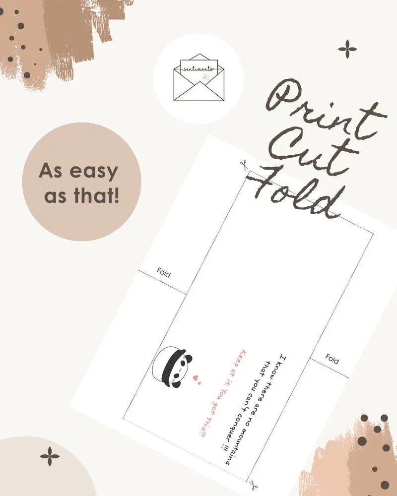Panda Encouragement Card You Got This Card Motivational Grad — view 3