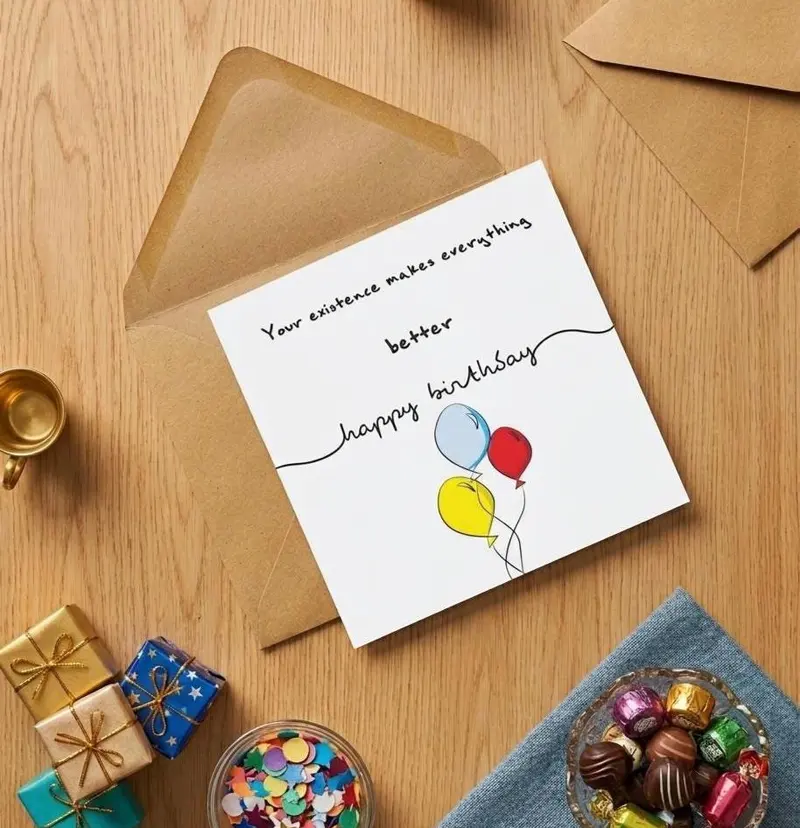 Minimalist Birthday Card — view 2