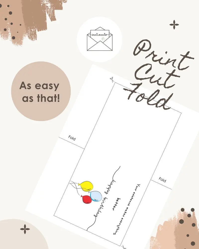 Minimalist Birthday Card — view 4