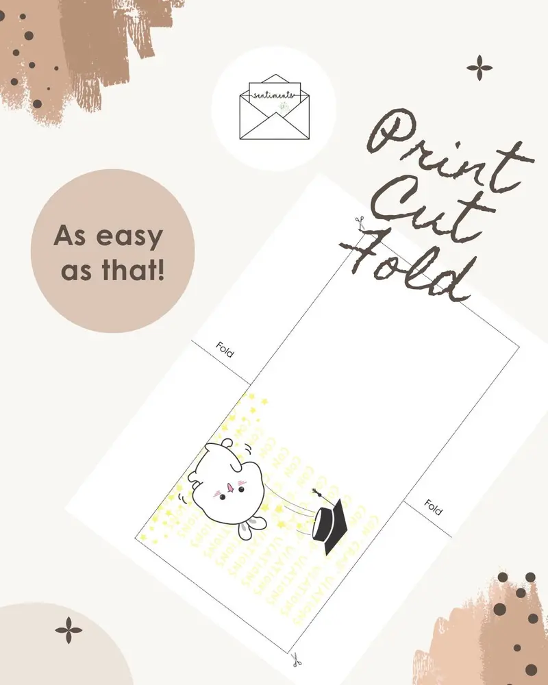 Cute Graduation Card Punny ConGradulations Grad Cap Card Kaw — view 3