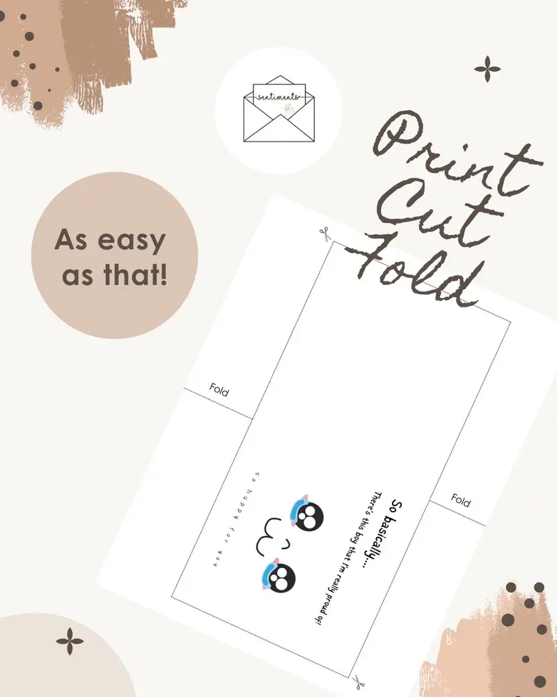 Cute Proud of You Card Kawaii Graduation Card for Him So Pro — view 3
