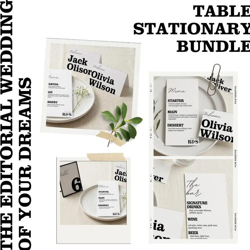 Editorial Wedding Stationery Bundle — view 2