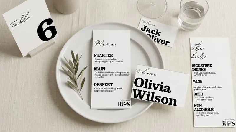 Editorial Wedding Stationery Bundle — view 3