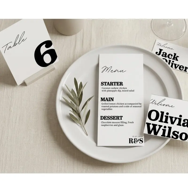 Editorial Wedding Table Numbers 1-26 — view 2