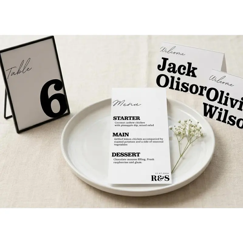 Editorial Wedding Table Numbers 1-26 — view 3