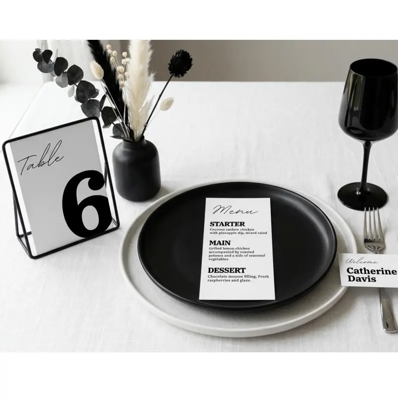 Editorial Wedding Table Numbers 1-26 — view 4