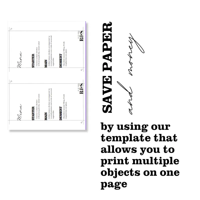 Minimalist Wedding Menu Template — view 6