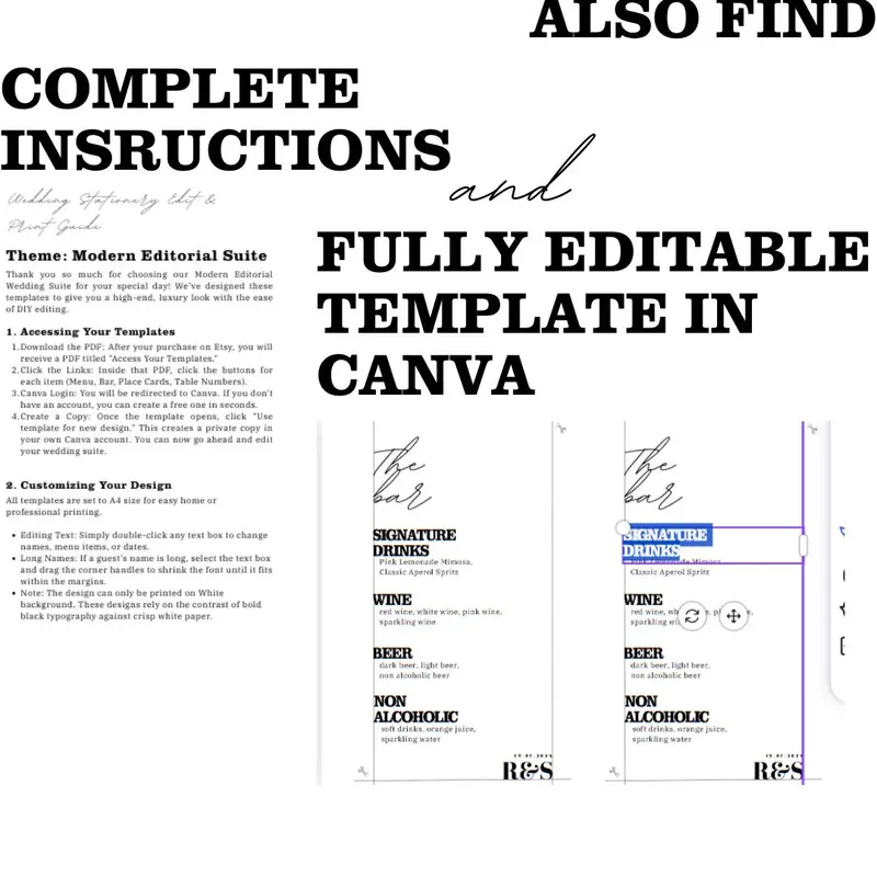 Minimalist Bar Menu Template — view 4