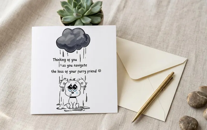 Pet Loss Sympathy Card | Dog Bereavement Card | Thinking of  — view 2