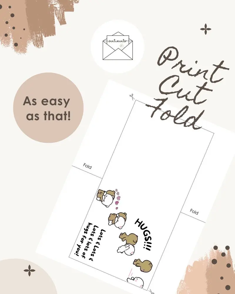 Sending Hugs Card Long Distance Relationship Gift — view 3