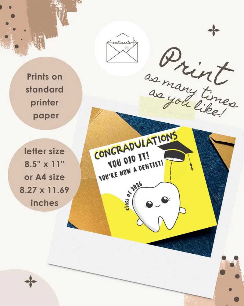Dentist Graduation Card — view 2