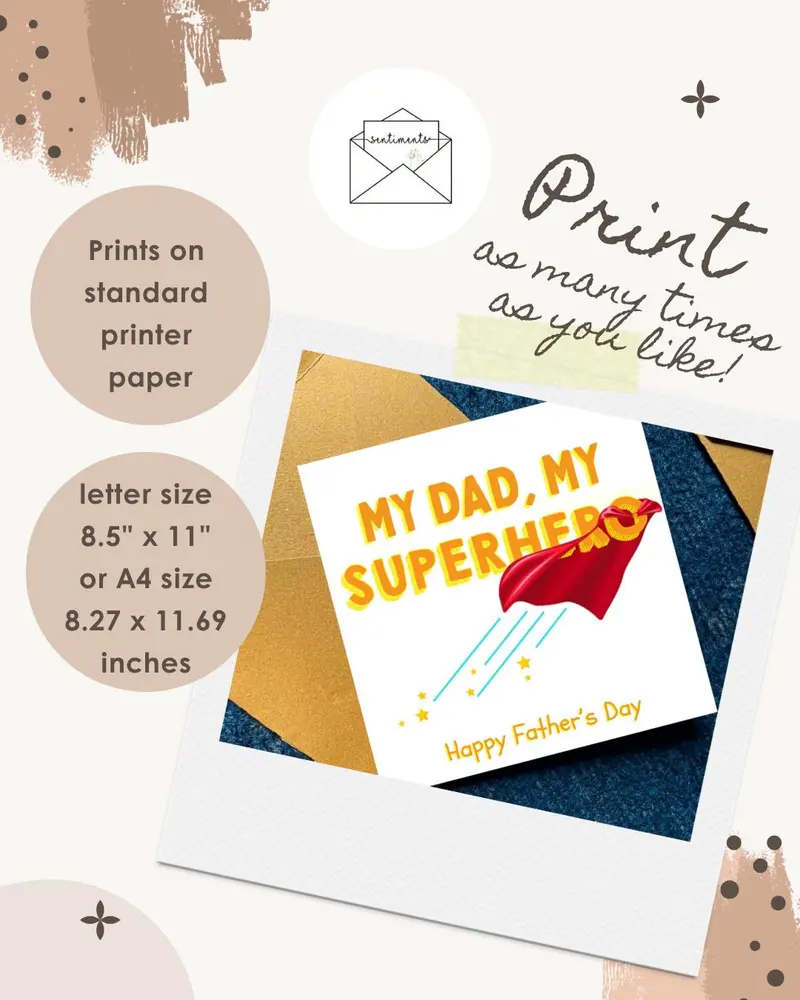 Superhero Fathers Day Card — view 2