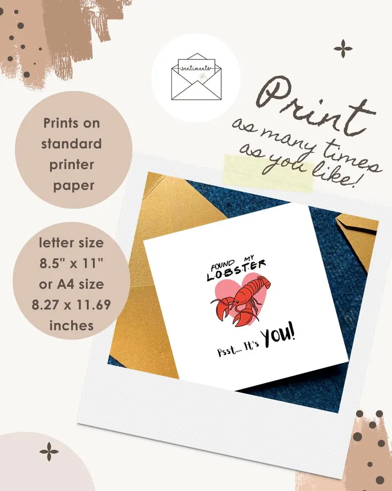 You're My Lobster Card — view 2