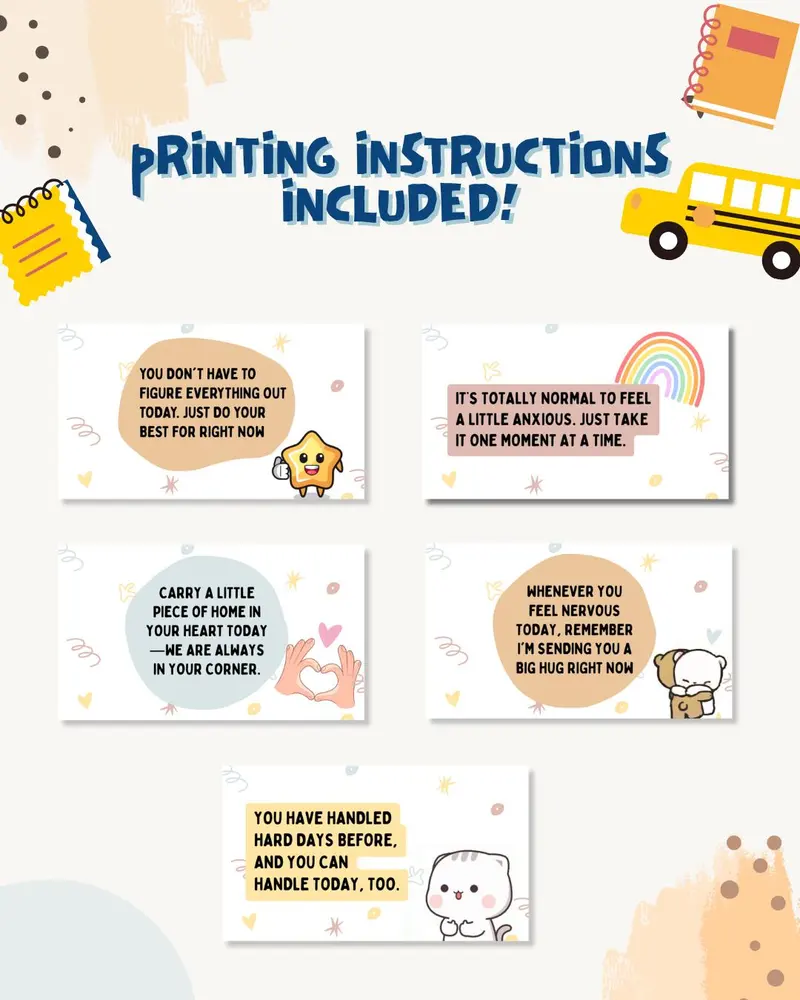 Back to School Affirmation Cards for Kids — view 5