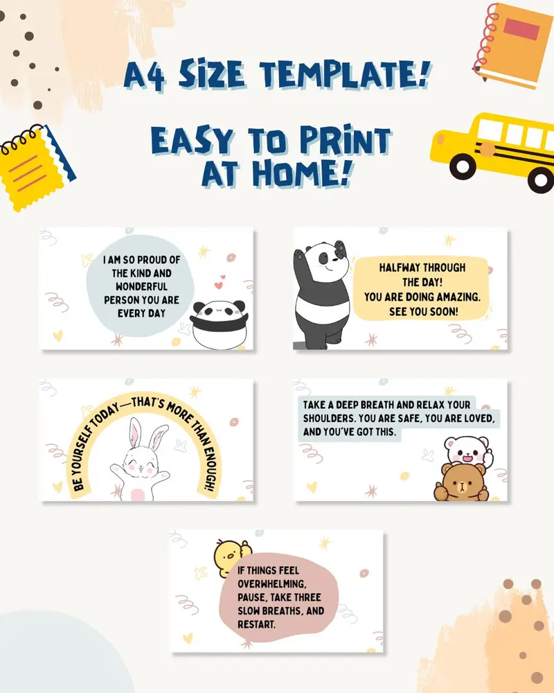 Back to School Affirmation Cards for Kids — view 6