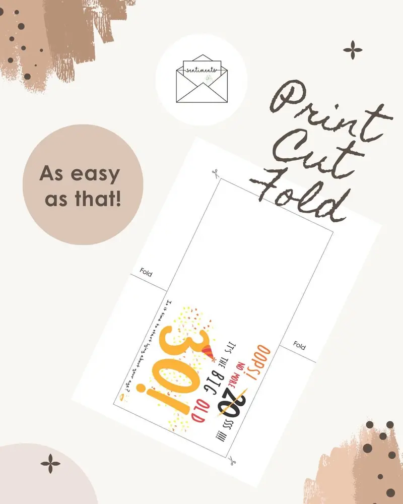 Oops! No More 20s 30th Birthday Card — view 3